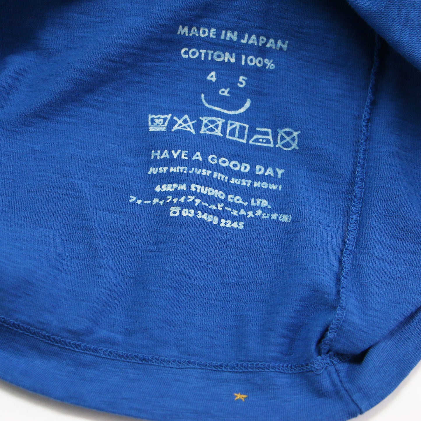 度詰天竺の908ヨックネックTシャツ / カットソー 長袖 ワイドシルエット ロゴ 刺繍 無地 コットン