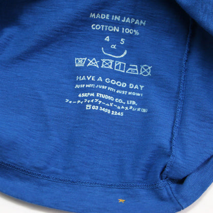度詰天竺の908ヨックネックTシャツ / カットソー 長袖 ワイドシルエット ロゴ 刺繍 無地 コットン