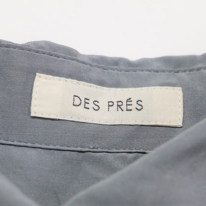 25秋冬 コットン シルク ポプリン チュニックシャツ / ブラウス 長袖 フレア Aライン タック ワイド