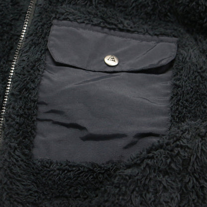 ハイネック フリース ジャケット / RIVAS FLEECE ブルゾン 長袖 ラグラン ダブルジップ ギャザー ロゴ