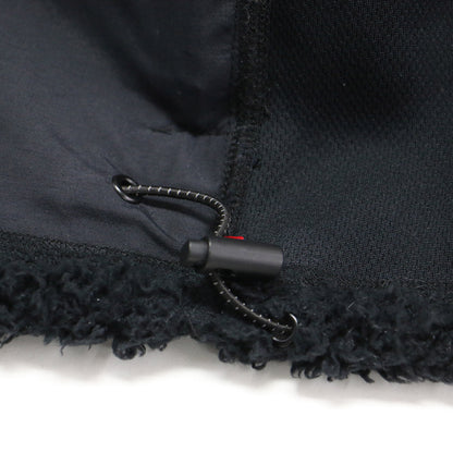 ハイネック フリース ジャケット / RIVAS FLEECE ブルゾン 長袖 ラグラン ダブルジップ ギャザー ロゴ