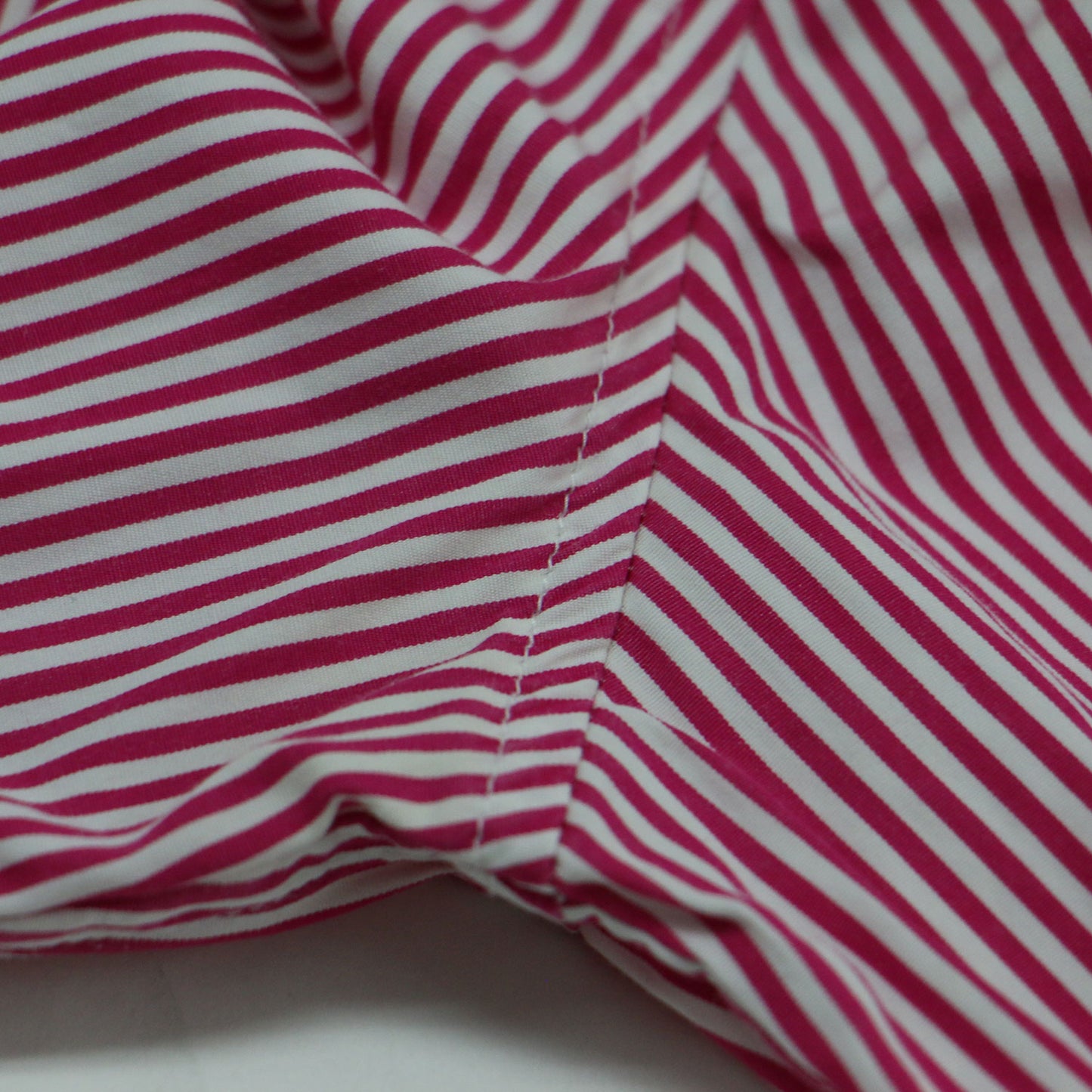 ポニー刺繍 カスタムフィット ストライプシャツ / ブラウス 長袖 コンパクト コットン