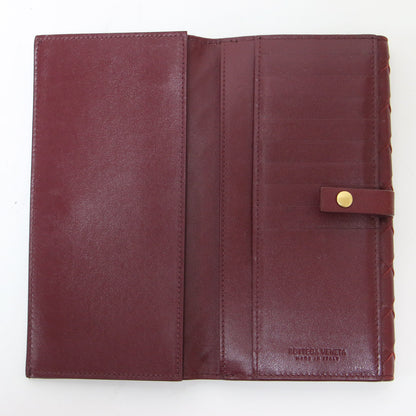 イントレチャート 二つ折り ロングウォレット / 長財布 フラップ スナップボタン レザー