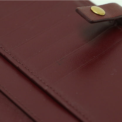 イントレチャート 二つ折り ロングウォレット / 長財布 フラップ スナップボタン レザー