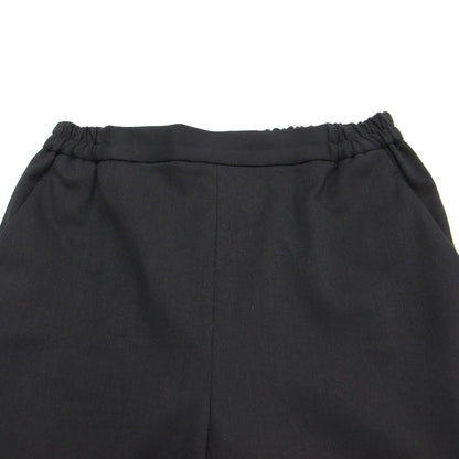23秋冬 ストレッチ フリルパンツ / アンクル丈 ウエストゴム スリット レーヨン ウール