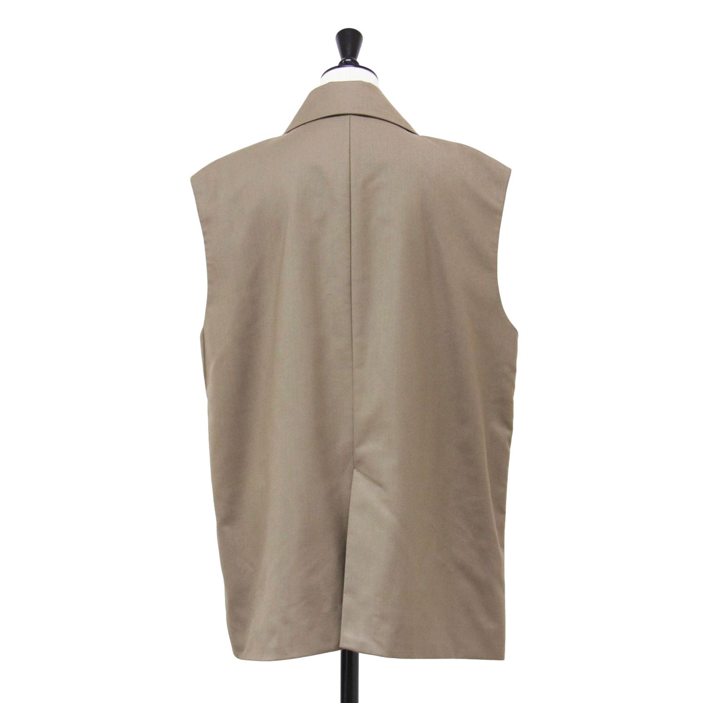 21秋冬 クルミボタン ダブル テーラード ベスト / MUTUALLY HOODIE WITH VEST ジレ ミドル丈 スリット ワイド