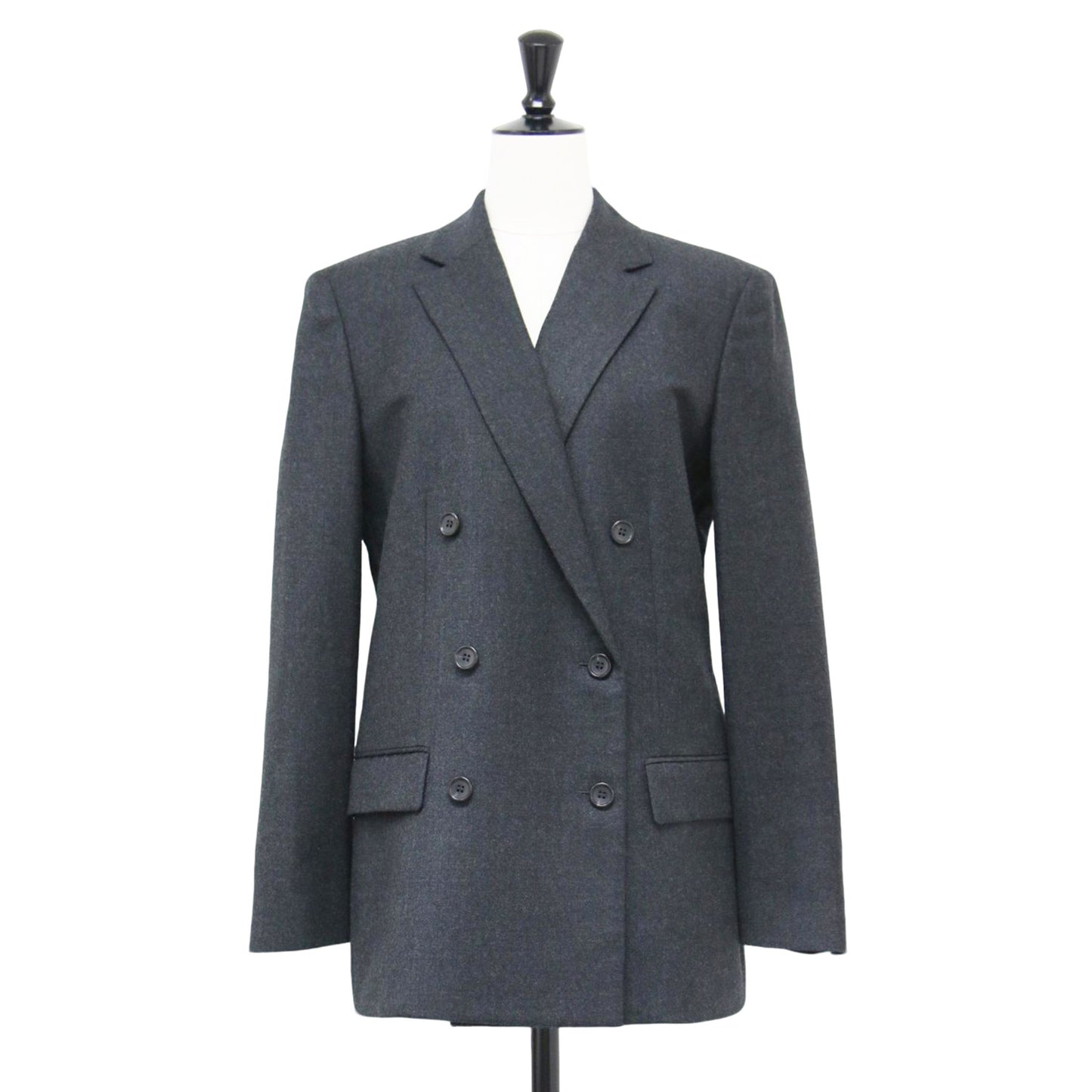 24秋冬 スリーク フランネル ボクシージャケット / SLEEK FLANNEL BOXY DB JKT ブレザー 長袖 テーラード メリノウール