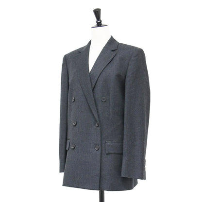 24秋冬 スリーク フランネル ボクシージャケット / SLEEK FLANNEL BOXY DB JKT ブレザー 長袖 テーラード メリノウール