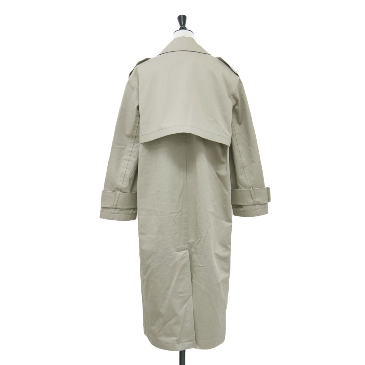 コットン トレンチコート / COTTON TRENCH/OS DB TRENCH A ロング オーバーサイズ ダブルブレスト
