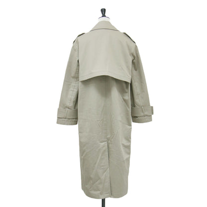 コットン トレンチコート / COTTON TRENCH/OS DB TRENCH A ロング オーバーサイズ ダブルブレスト