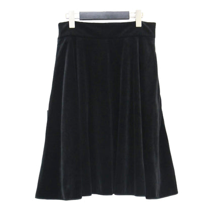 VELOUR NOIR ベルベット フレアスカート / 膝丈 タック Aライン ベロア