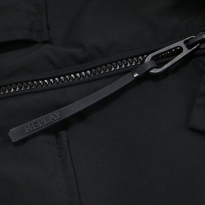 リラックスクロップドフィット ナイロン ジャケット / 長袖 ジップアップ スタンドカラー ロゴ