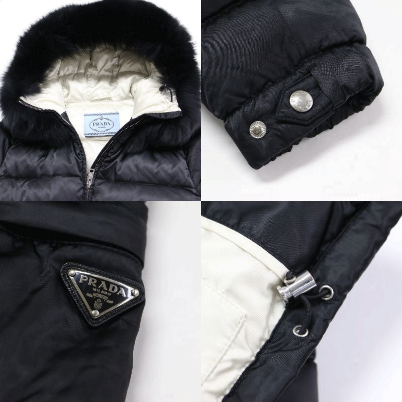 ミドル丈 ファー ダウンコート 28G060 / フーディ 長袖 ウエストシェイプ オックスファー