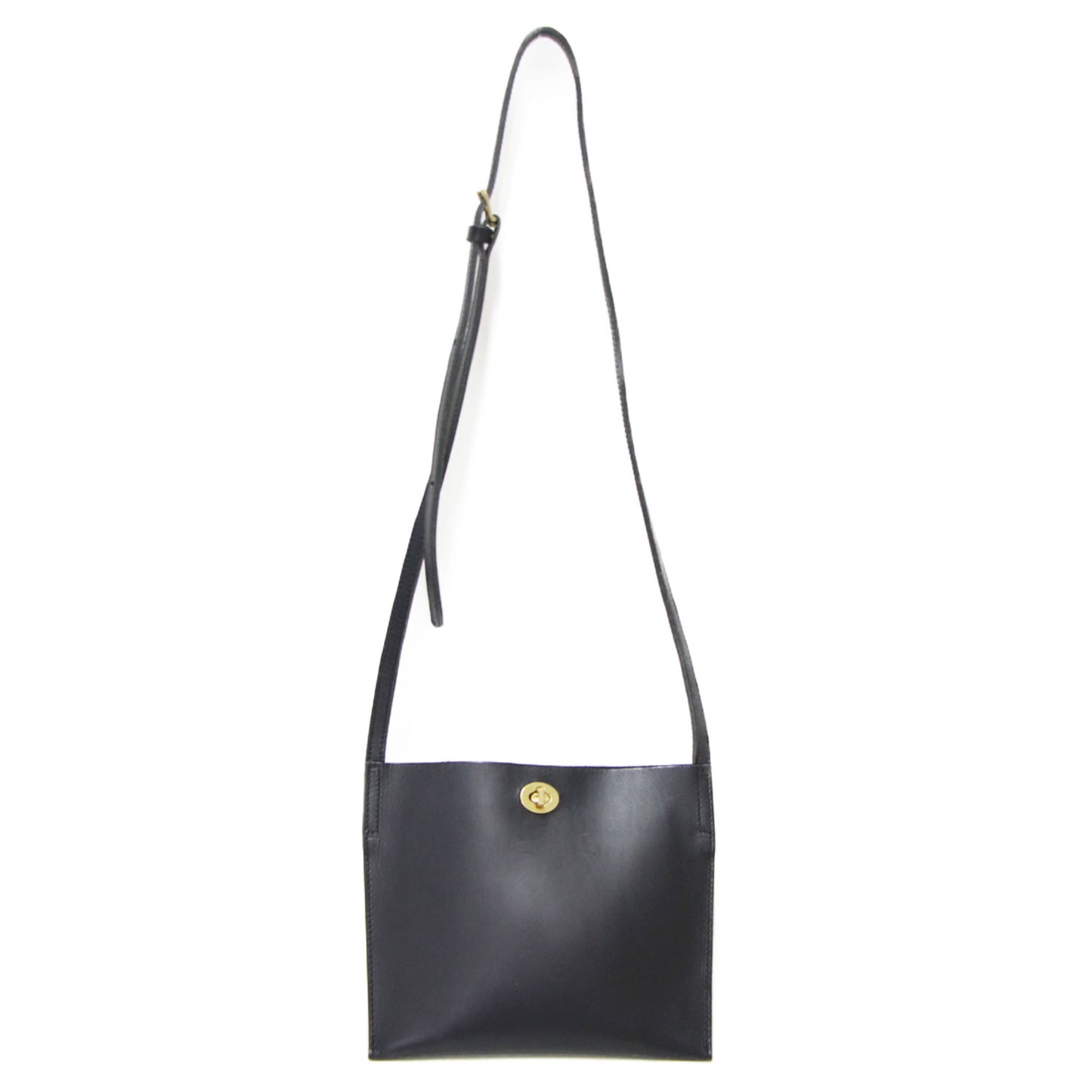 スタン ベジタブルタンニンレザー ショルダーバッグ / ボディーバッグ 肩掛け クロスボディ エンボスロゴ