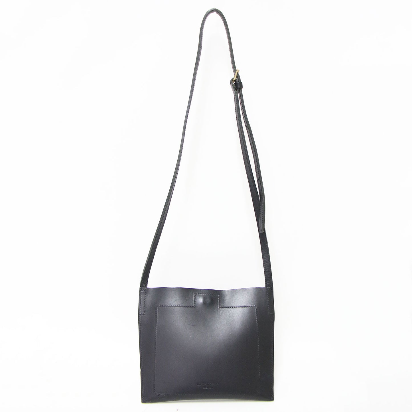 スタン ベジタブルタンニンレザー ショルダーバッグ / ボディーバッグ 肩掛け クロスボディ エンボスロゴ