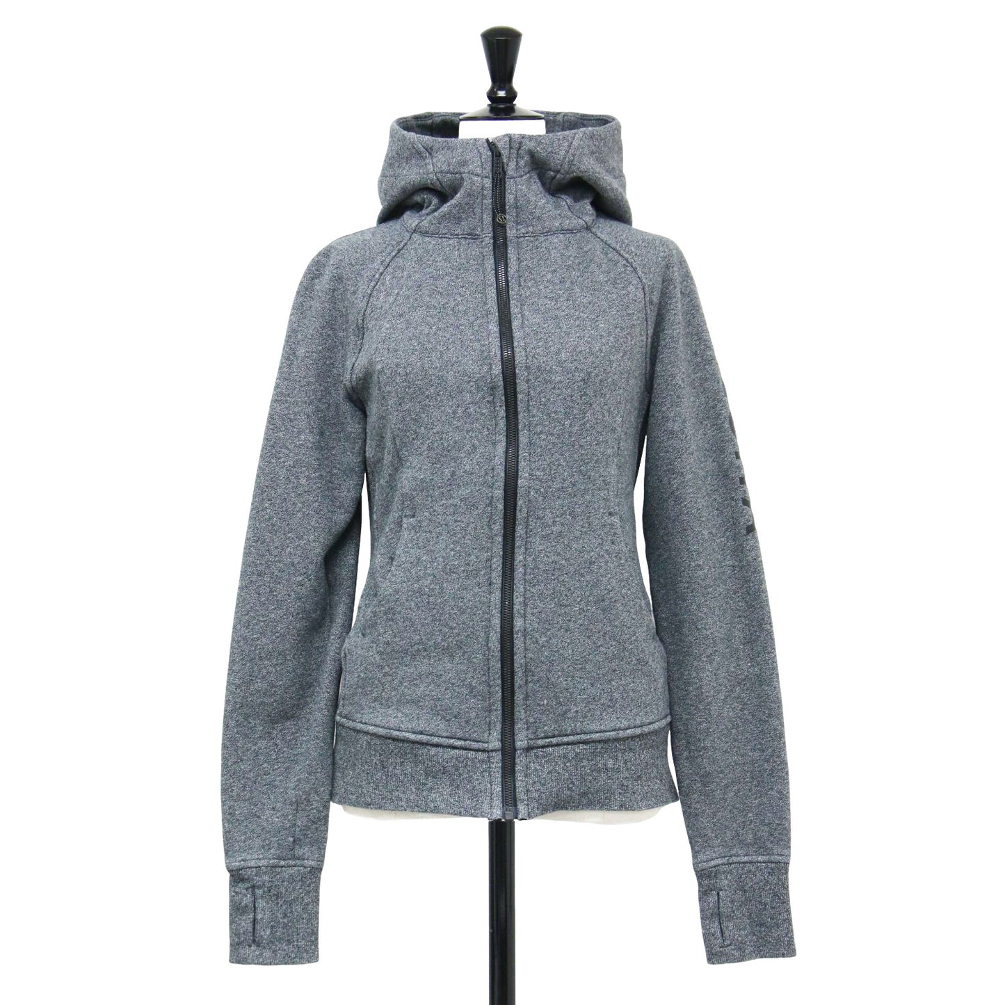 ハイネック フーディー ジップアップパーカー / スウェット 長袖 コンパクト コットン