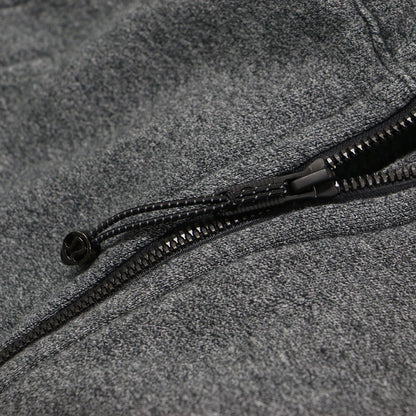 ハイネック フーディー ジップアップパーカー / スウェット 長袖 コンパクト コットン