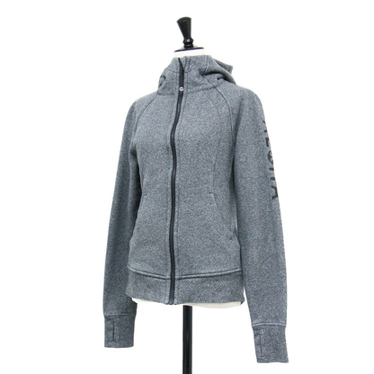 ハイネック フーディー ジップアップパーカー / スウェット 長袖 コンパクト コットン