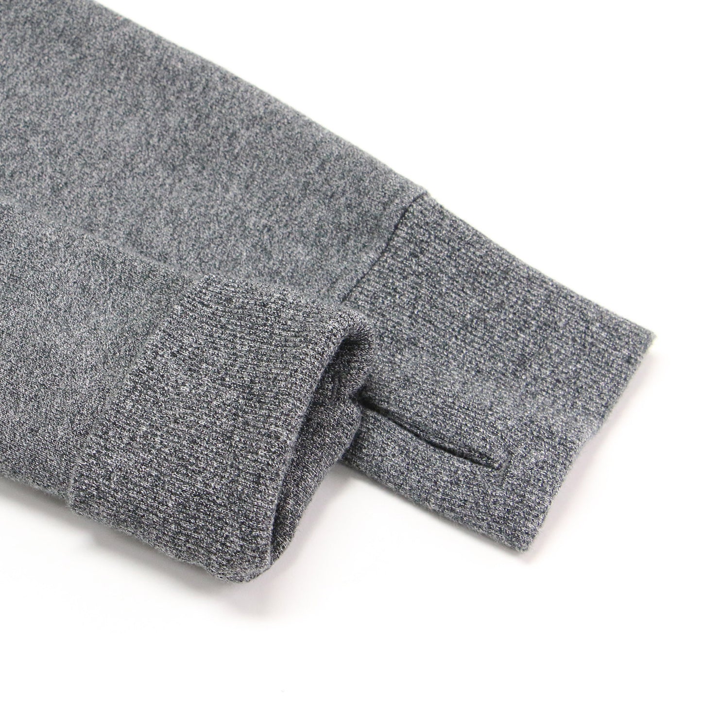 ハイネック フーディー ジップアップパーカー / スウェット 長袖 コンパクト コットン