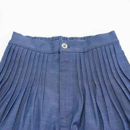 25春夏 ウエストピンタック ワイドパネル パンツ / waist pin tuck wide panel PT ロング丈 コクーン シルエット スラブ調 ストレッチ