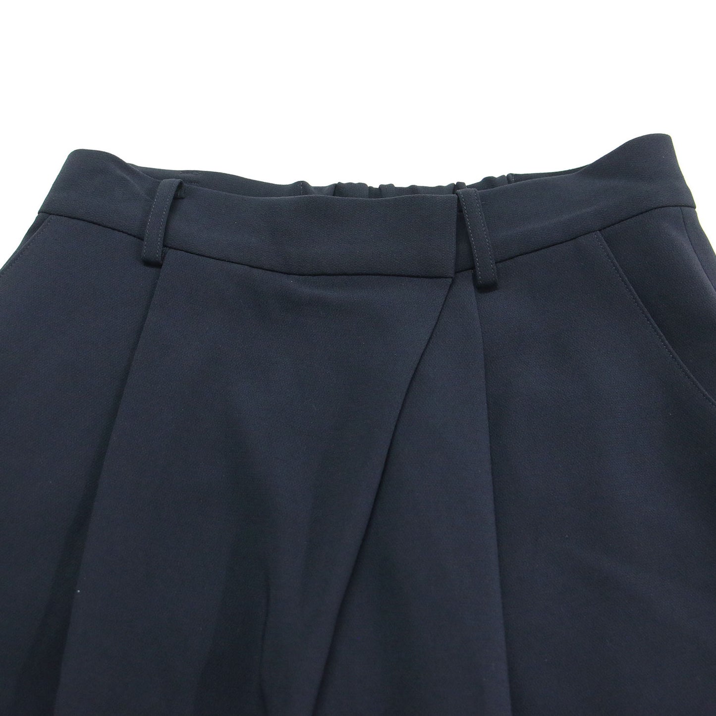 ラップ風 タックパンツ / スラックス テーパード センタープレス ギャザー