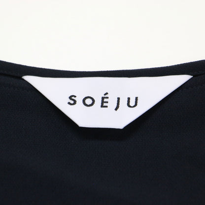 ダブルクロス 8分袖 コクーンブラウス / プルオーバー ドロップショルダー ドルマン ストレッチ