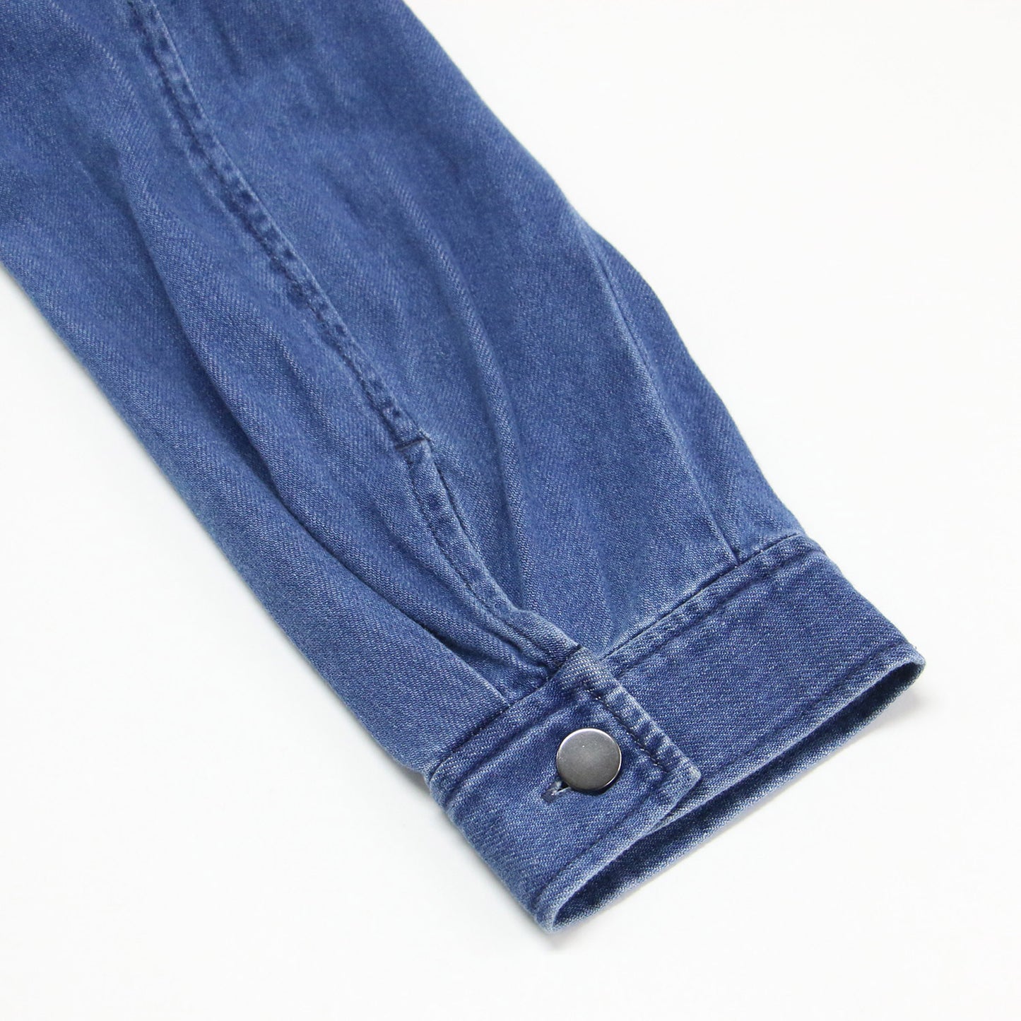 25春夏 デニムシャツ ジャケット / Slate Denim Ivane Shirt Gジャン 長袖 ステンカラー メタルボタン コットン ウォッシュ加工