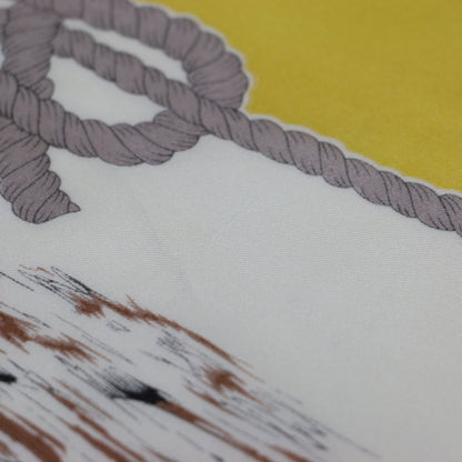 22春夏 マリンパターン シルク スカーフ / ストール 正方形 大判