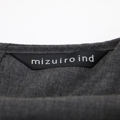 クルーネック コクーン プルオーバー / ブラウス 長袖 ドルマンスリーブ タック ワイド ウール