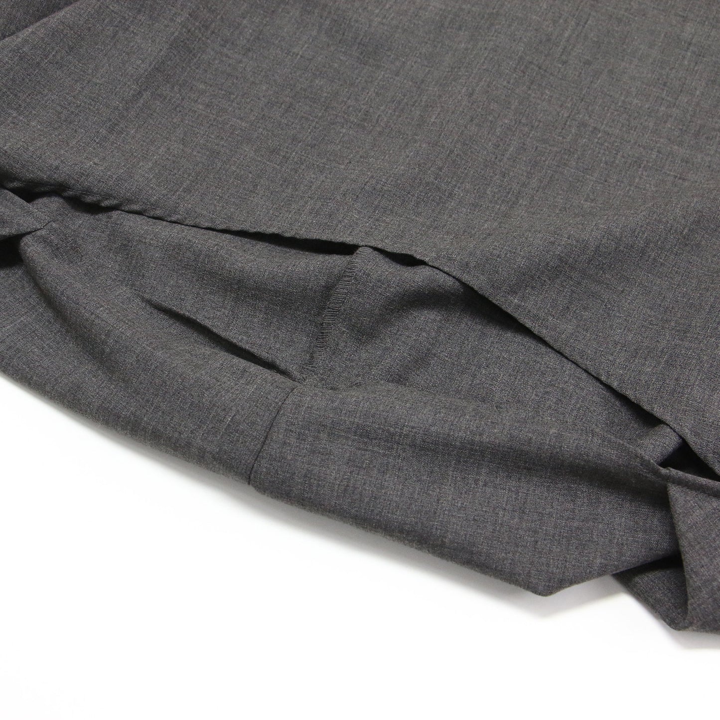 クルーネック コクーン プルオーバー / ブラウス 長袖 ドルマンスリーブ タック ワイド ウール