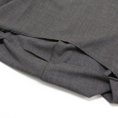 クルーネック コクーン プルオーバー / ブラウス 長袖 ドルマンスリーブ タック ワイド ウール