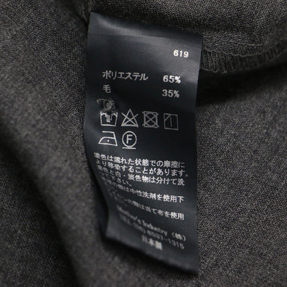 クルーネック コクーン プルオーバー / ブラウス 長袖 ドルマンスリーブ タック ワイド ウール