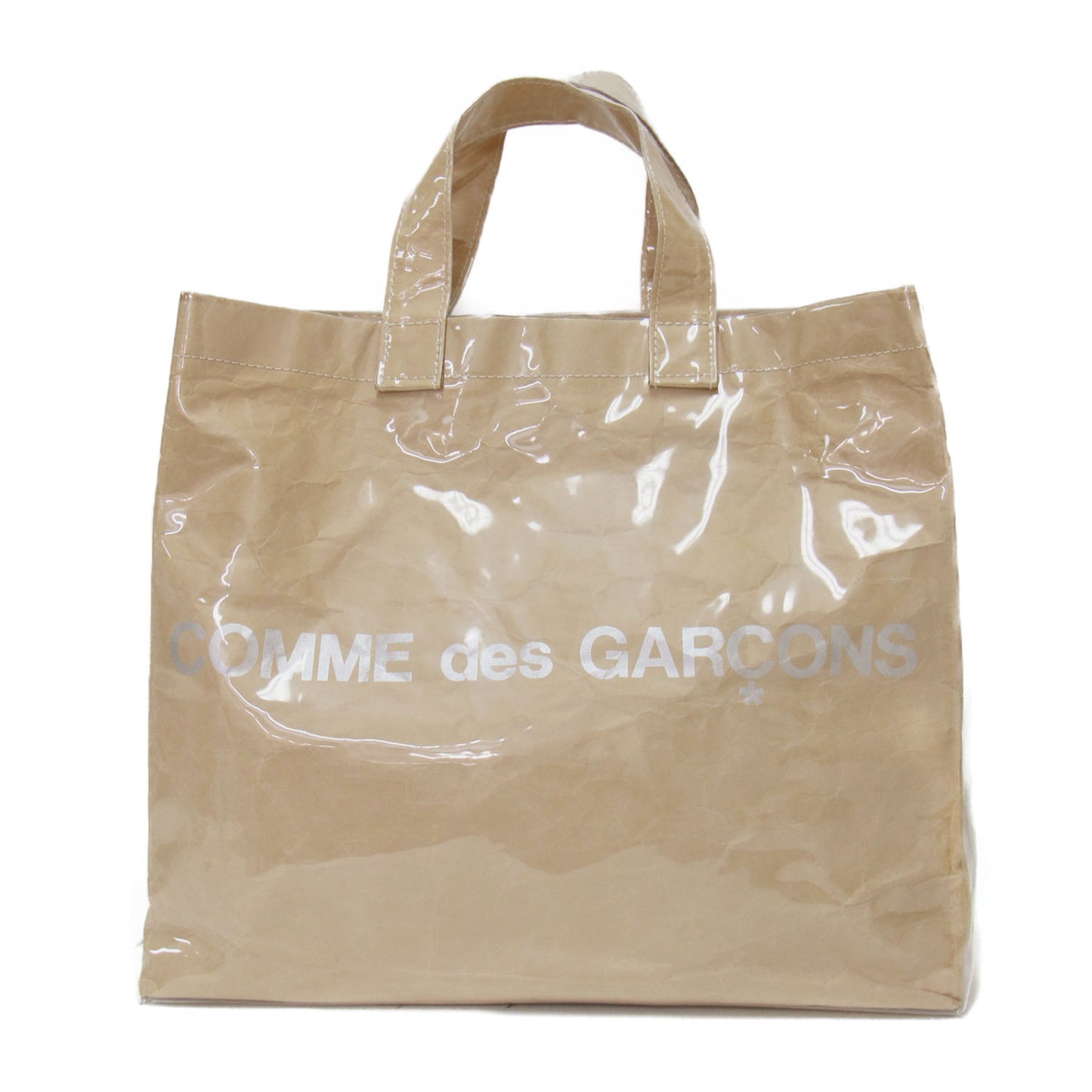 PVC クラフトペーパー トートバッグ / ハンドバッグ ロゴ 定番
