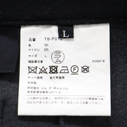 ウール ナイロン ダブルフェイスパンツ / テーパード ツータック クロップド丈