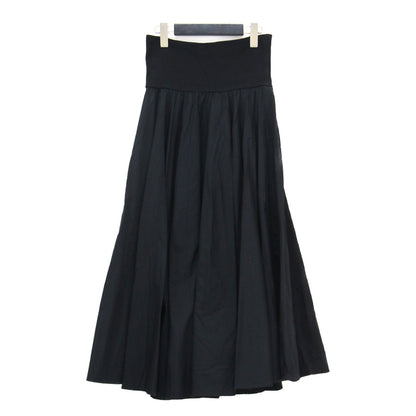 コットン タック フレアスカート / ミディ丈 ウエストゴム Aライン タック ギャザー