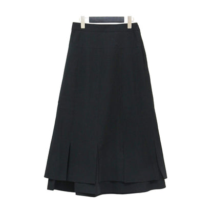 23春夏 コットン レイヤースカート / フレア ミモレ丈 Aライン