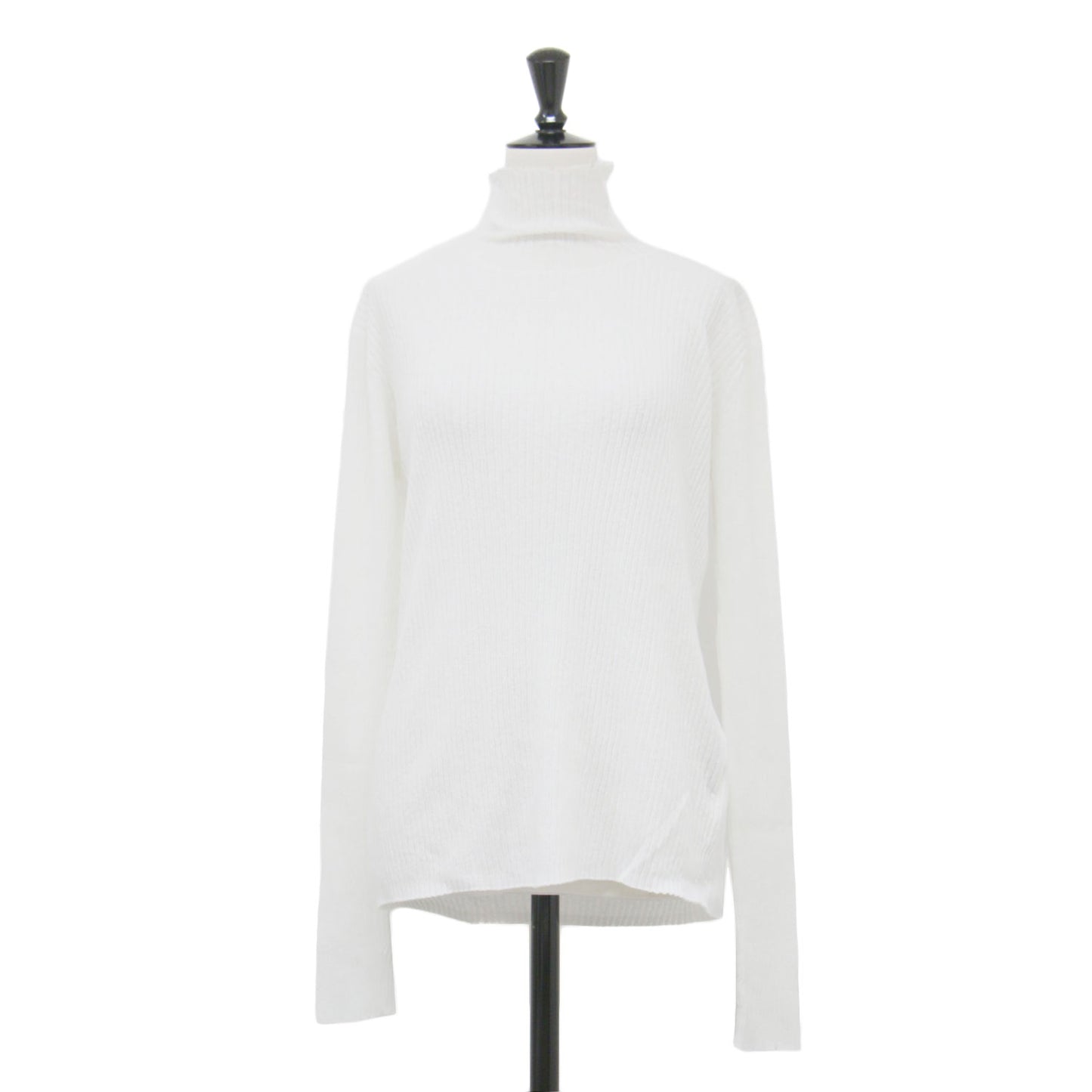 23秋冬 ダメージ リブ タートルネック ニット / プルオーバー 長袖 コンパクト コットン リネン