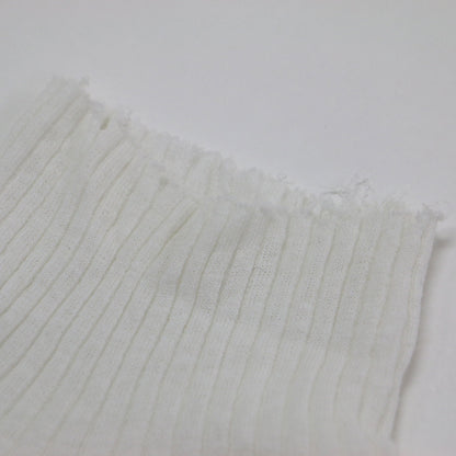 23秋冬 ダメージ リブ タートルネック ニット / プルオーバー 長袖 コンパクト コットン リネン