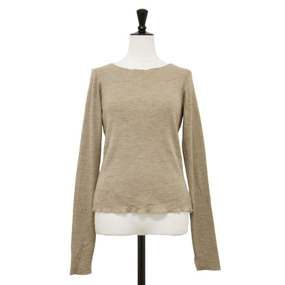 24秋冬 ウールジャージー ボートネック プルオーバー / wool Jersey boat N pullover カットソー 長袖 スリット コンパクト