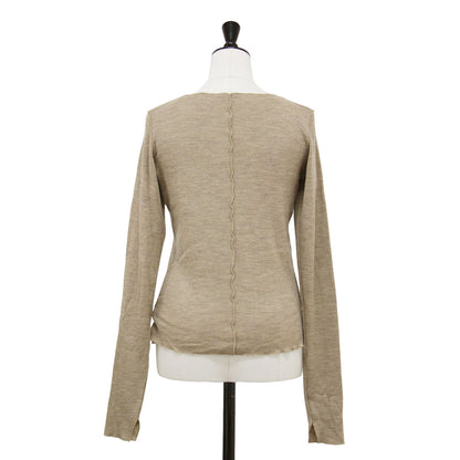 24秋冬 ウールジャージー ボートネック プルオーバー / wool Jersey boat N pullover カットソー 長袖 スリット コンパクト