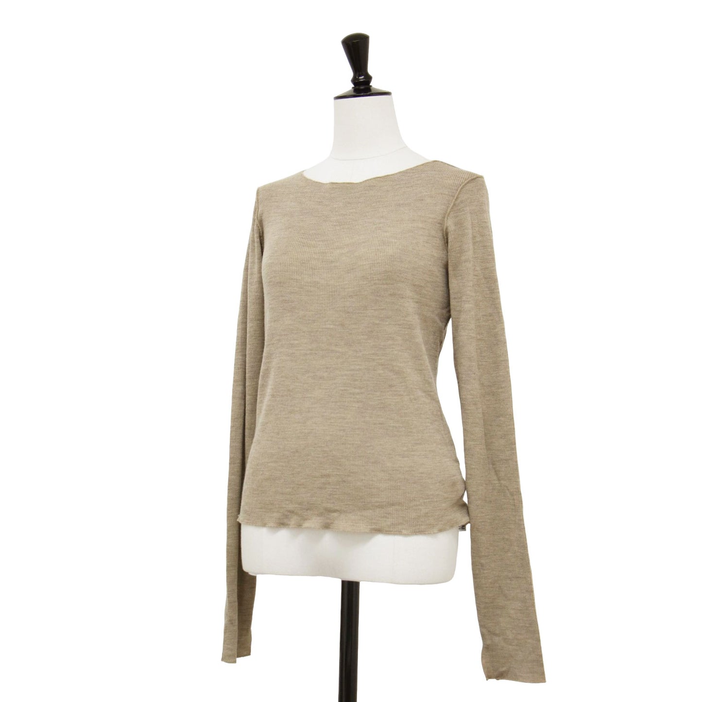 24秋冬 ウールジャージー ボートネック プルオーバー / wool Jersey boat N pullover カットソー 長袖 スリット コンパクト