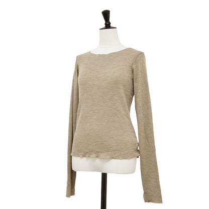 24秋冬 ウールジャージー ボートネック プルオーバー / wool Jersey boat N pullover カットソー 長袖 スリット コンパクト