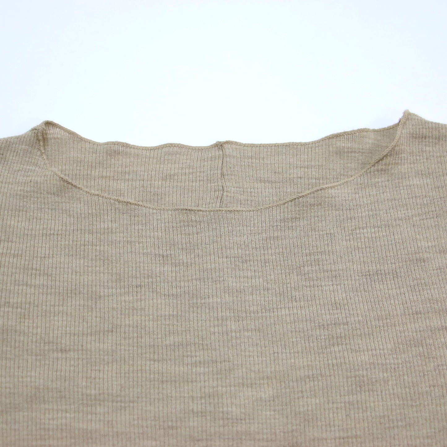 24秋冬 ウールジャージー ボートネック プルオーバー / wool Jersey boat N pullover カットソー 長袖 スリット コンパクト