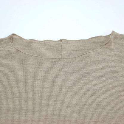 24秋冬 ウールジャージー ボートネック プルオーバー / wool Jersey boat N pullover カットソー 長袖 スリット コンパクト