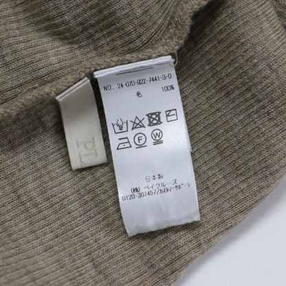 24秋冬 ウールジャージー ボートネック プルオーバー / wool Jersey boat N pullover カットソー 長袖 スリット コンパクト