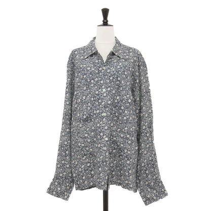 21春夏 フラワー プリント ポケット付き シャツ / 6 Pocket Shirt ブラウス 長袖 ワイド 総柄