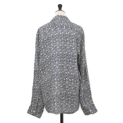 21春夏 フラワー プリント ポケット付き シャツ / 6 Pocket Shirt ブラウス 長袖 ワイド 総柄