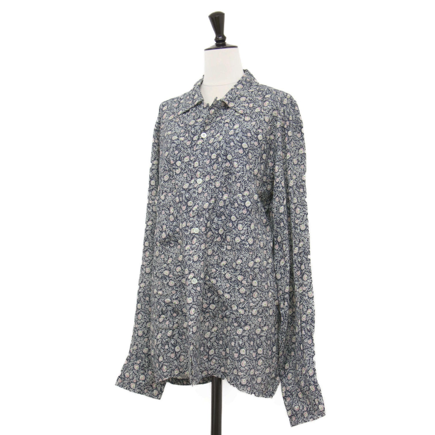 21春夏 フラワー プリント ポケット付き シャツ / 6 Pocket Shirt ブラウス 長袖 ワイド 総柄