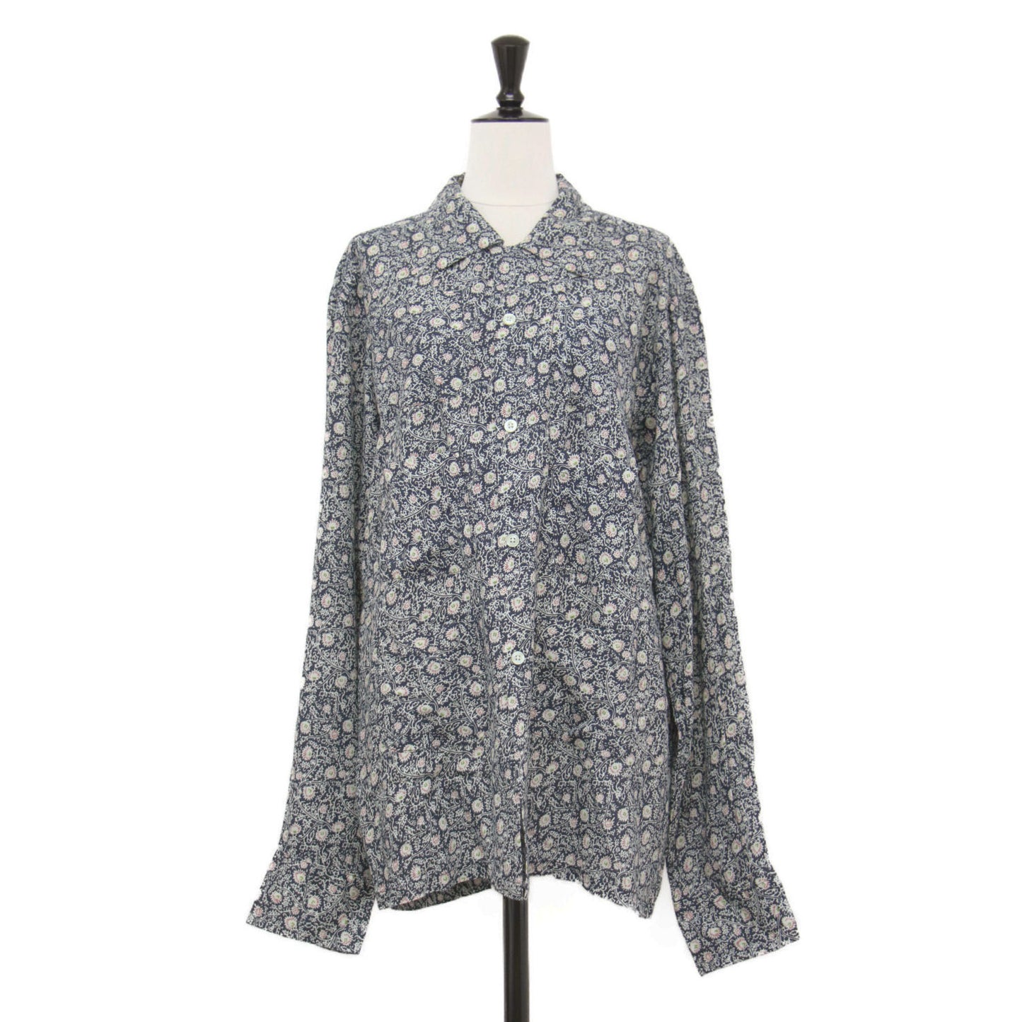 21春夏 フラワー プリント ポケット付き シャツ / 6 Pocket Shirt ブラウス 長袖 ワイド 総柄