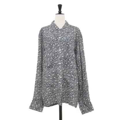 21春夏 フラワー プリント ポケット付き シャツ / 6 Pocket Shirt ブラウス 長袖 ワイド 総柄
